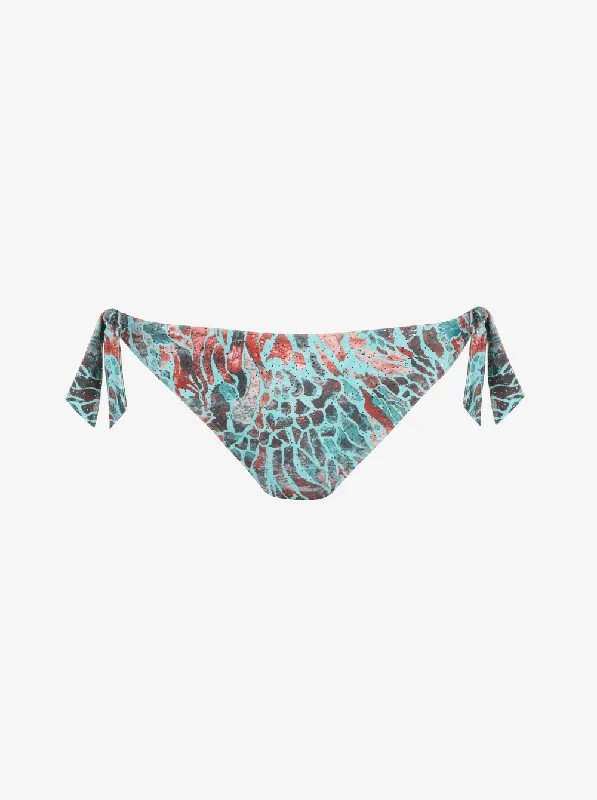 stretchy panties for women with freedom of movementRiyad Side-Tie Bikini Briefs - Turquoise Seas