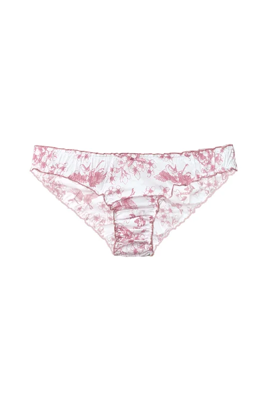 moisture - regulating panties for women with active lifestylesOrganic ruffle knickers in rose